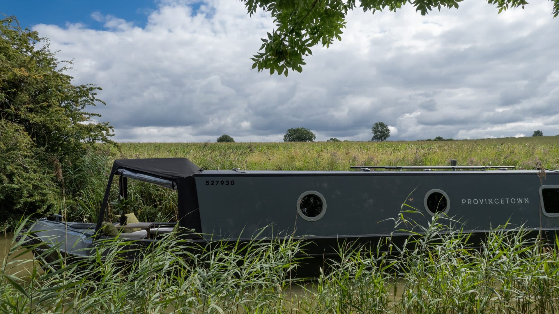 'Provincetown' custom canal boat build side view