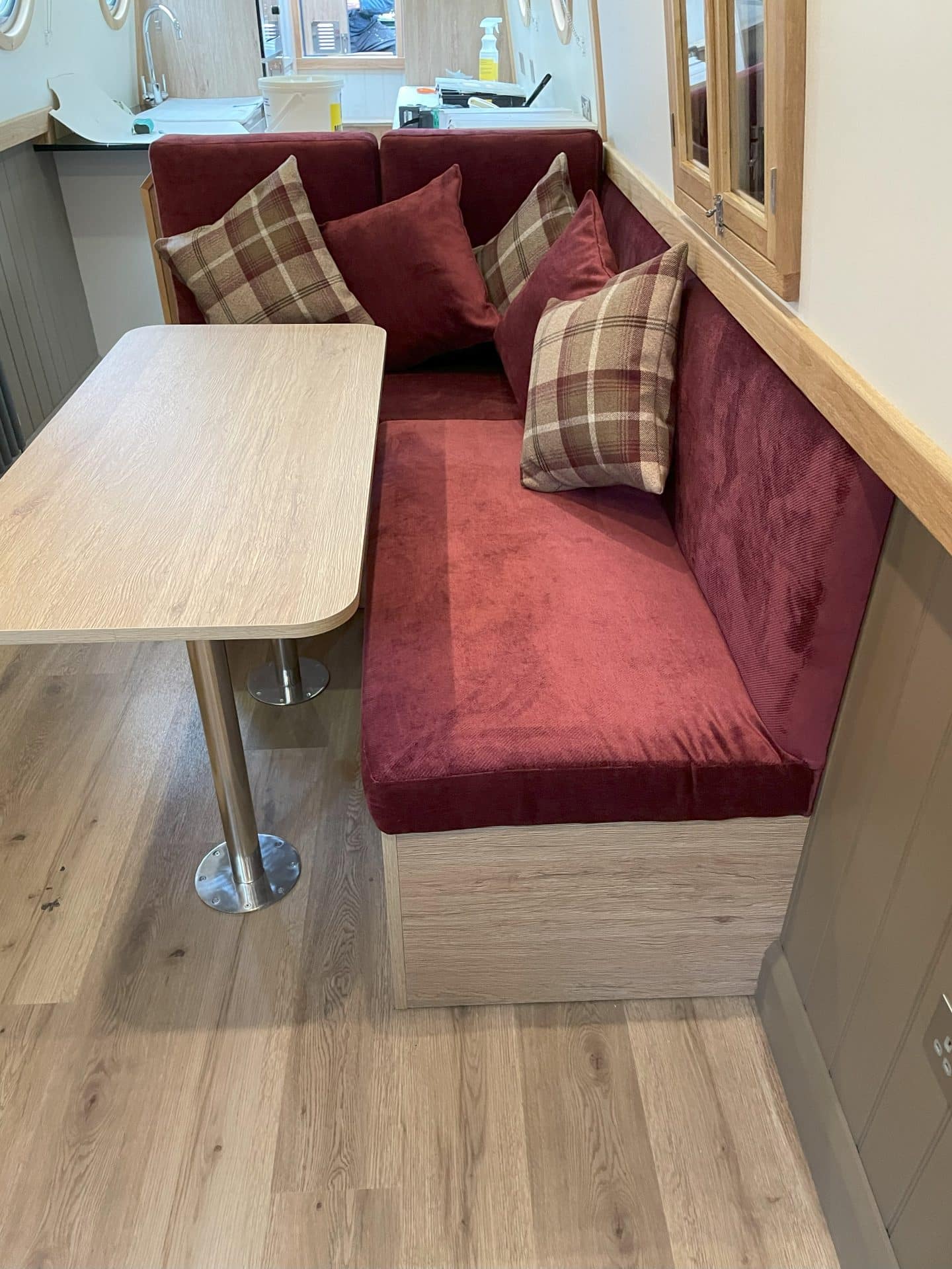 custom boat build interior seating